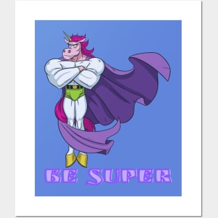 unicorn superhero Posters and Art